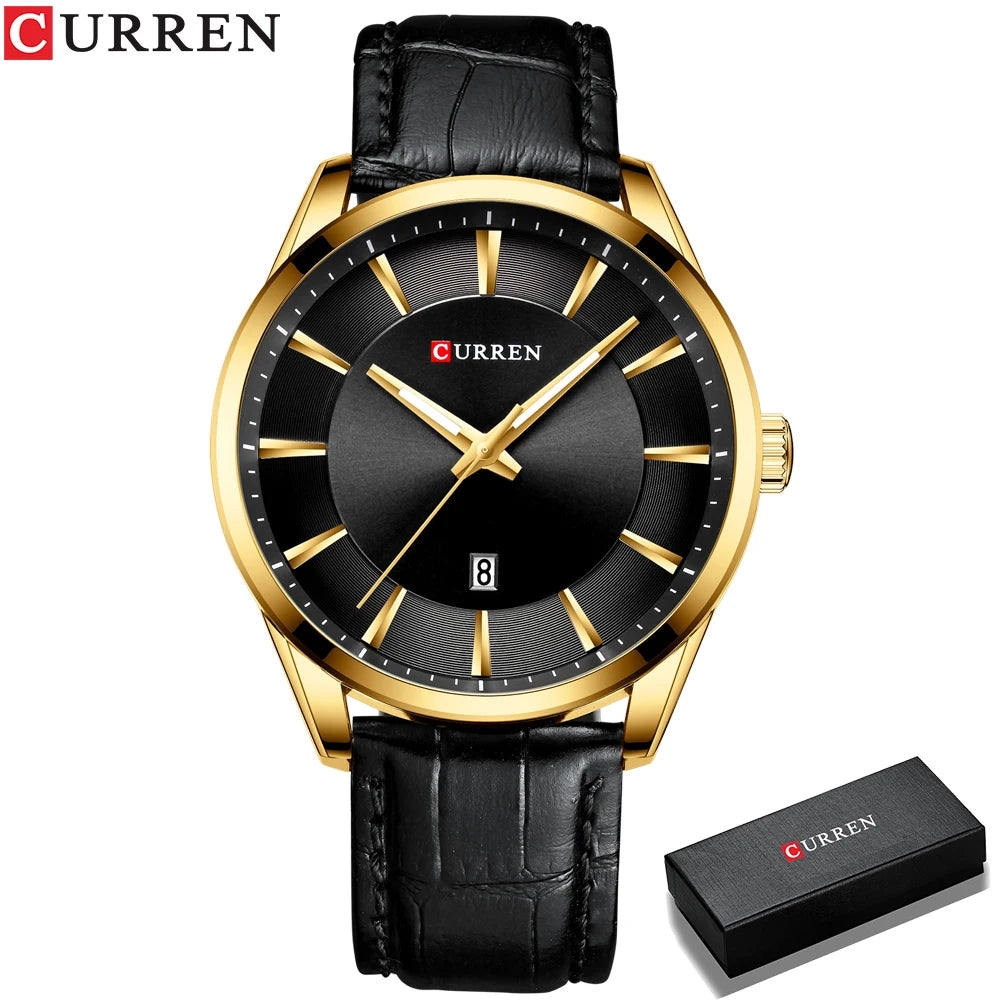 Relógio Masculino Curren  de Quartz pulseira de couro