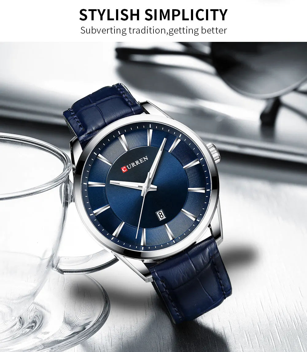 Relógio Masculino Curren  de Quartz pulseira de couro