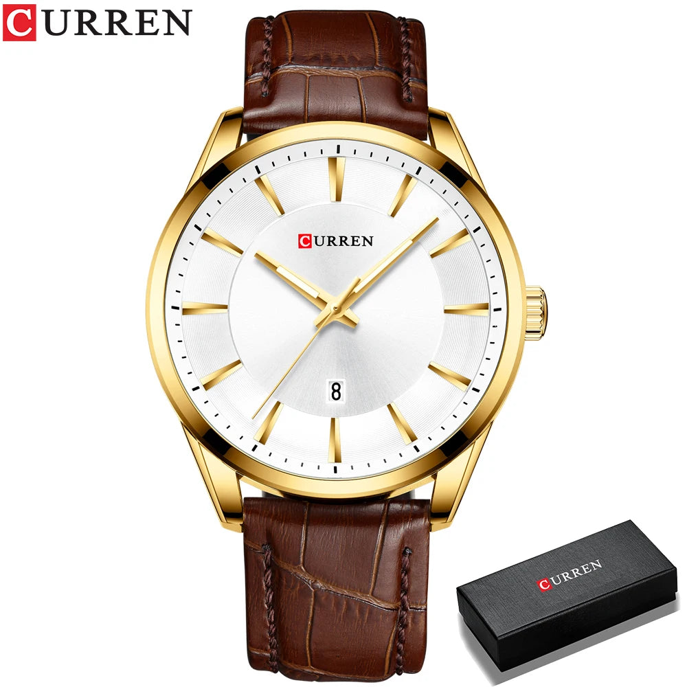 Relógio Masculino Curren  de Quartz pulseira de couro