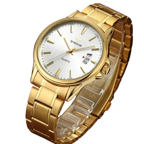 Relógios masculinos WWOOR Fashion, quartz à prova d'água.