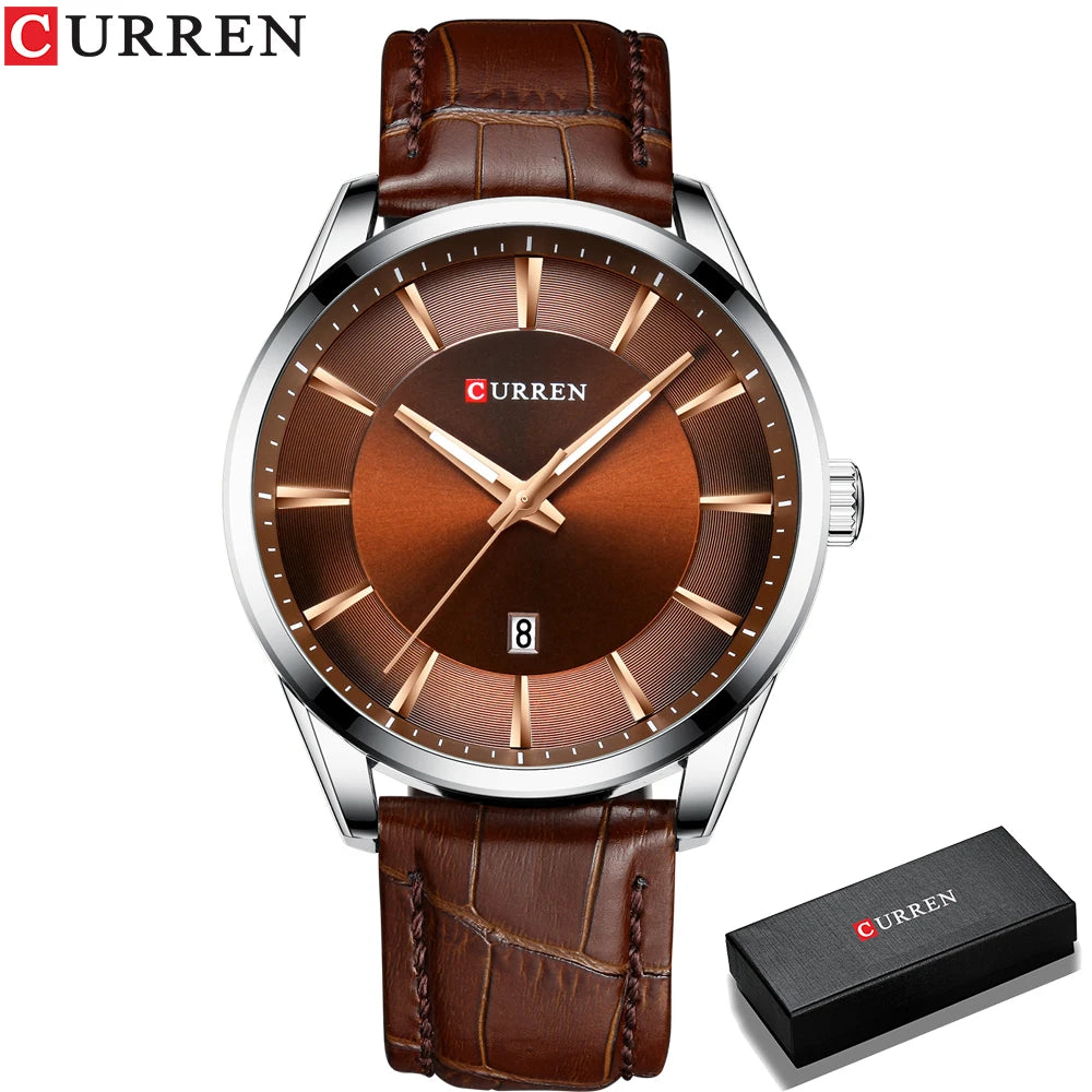 Relógio Masculino Curren  de Quartz pulseira de couro