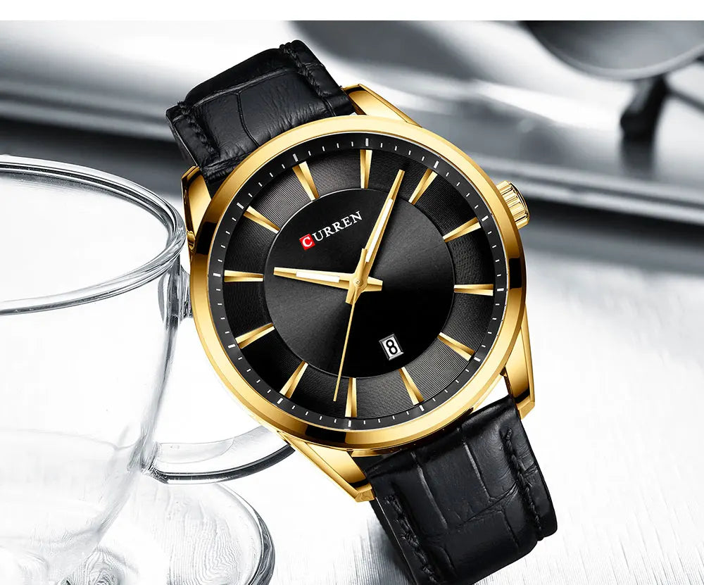 Relógio Masculino Curren  de Quartz pulseira de couro