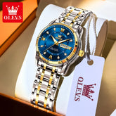 OLEVS Relógio Feminino Quartz dourado à Prova D'água.