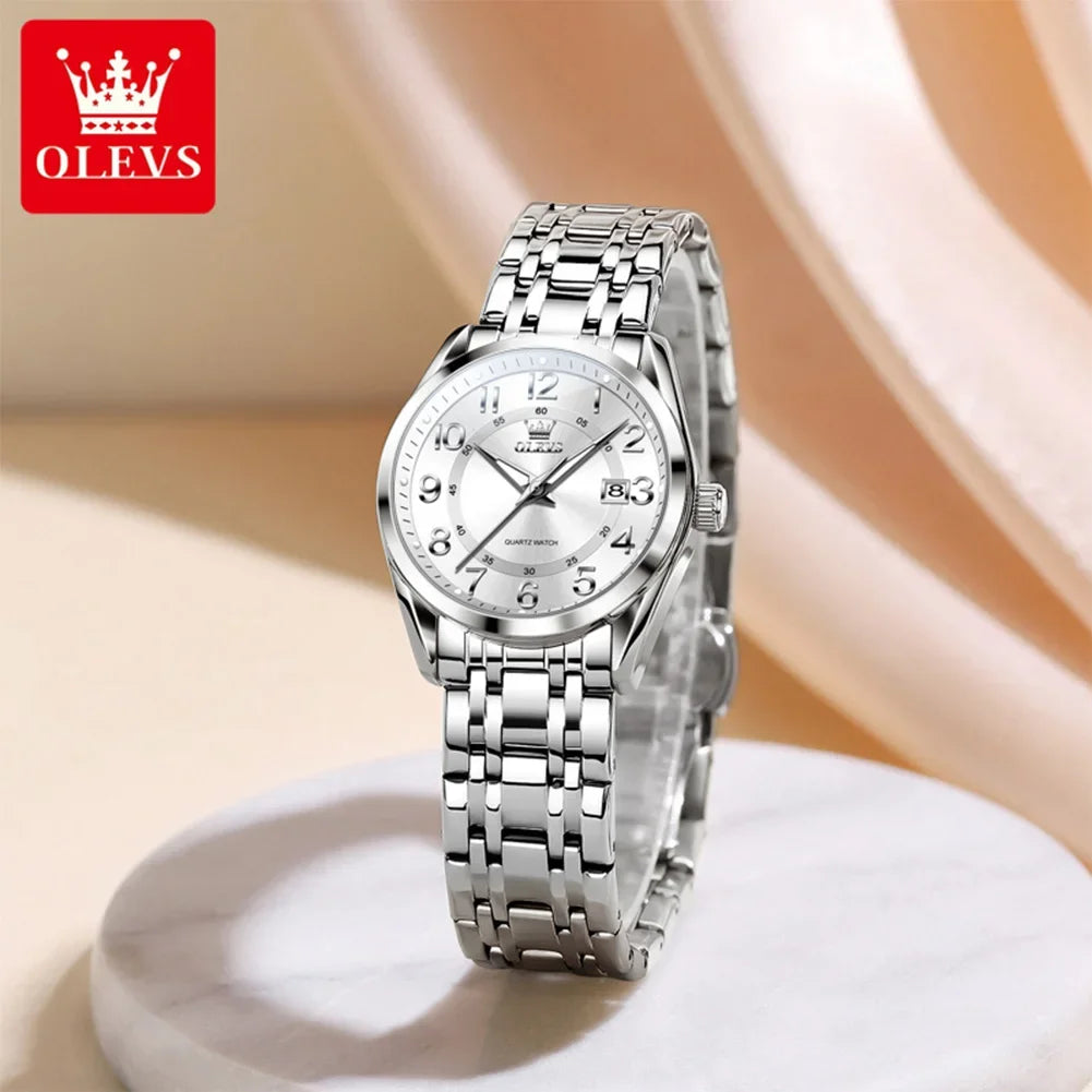 Relógio feminino de quartz  OLEVS, à prova d'água.