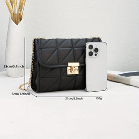 Bolsa transversal versátil com fecho de cadeado.