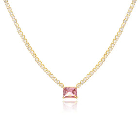 Colar Cravejada Com Zircônia