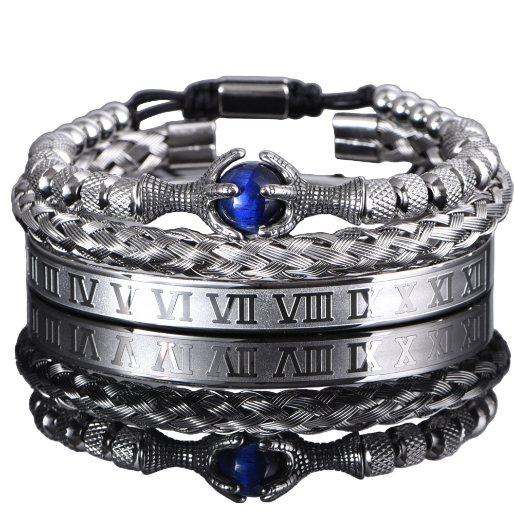 Bracelete garra de dragão Banhado a prata