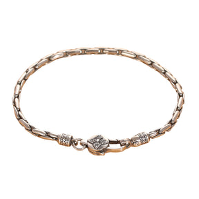 Pulseira masculina banhado a prata