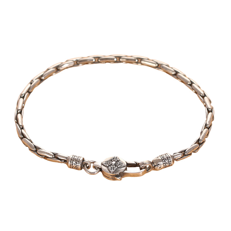 Pulseira masculina banhado a prata