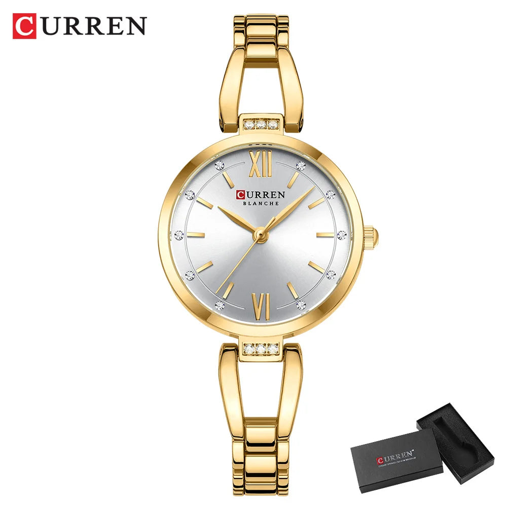 Relógio Feminino CURREN Quartz,Com Strass