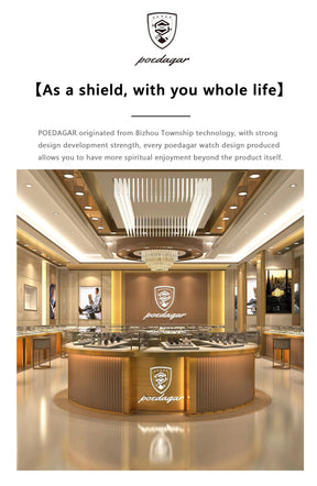 Relógio Poedagar luxo elegante Feminino à prova de água