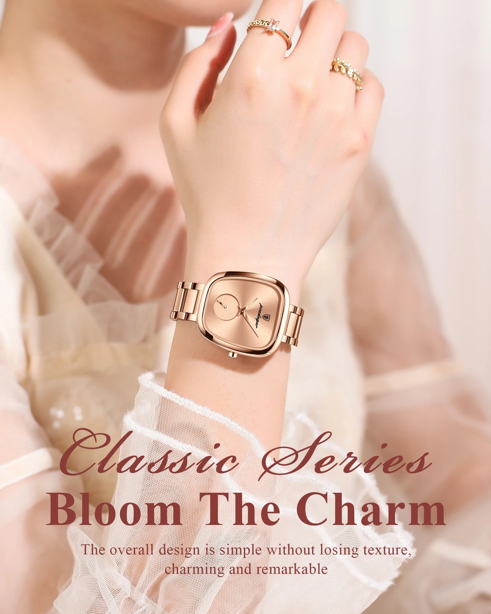 Relógio Poedagar luxo elegante Feminino à prova de água