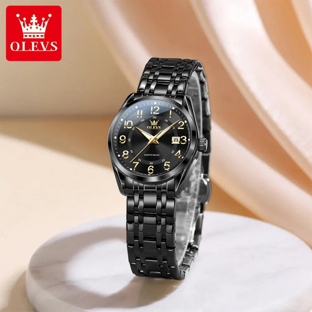 Relógio feminino de quartz  OLEVS, à prova d'água.