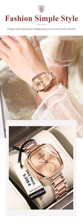 Relógio Poedagar luxo elegante Feminino à prova de água
